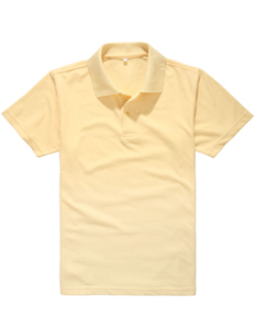 2015最新款淡黄色短袖广告衫