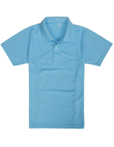 2015春夏秋季线蓝色短袖工作T恤衫